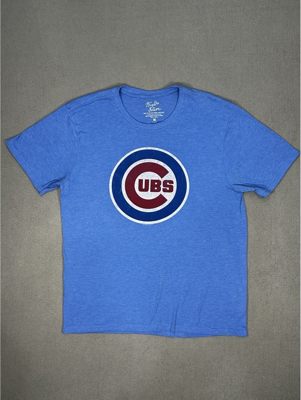 Chicago Cubs Logo T Shirt Wright & Ditson Blue MLB Graphic Men’s M